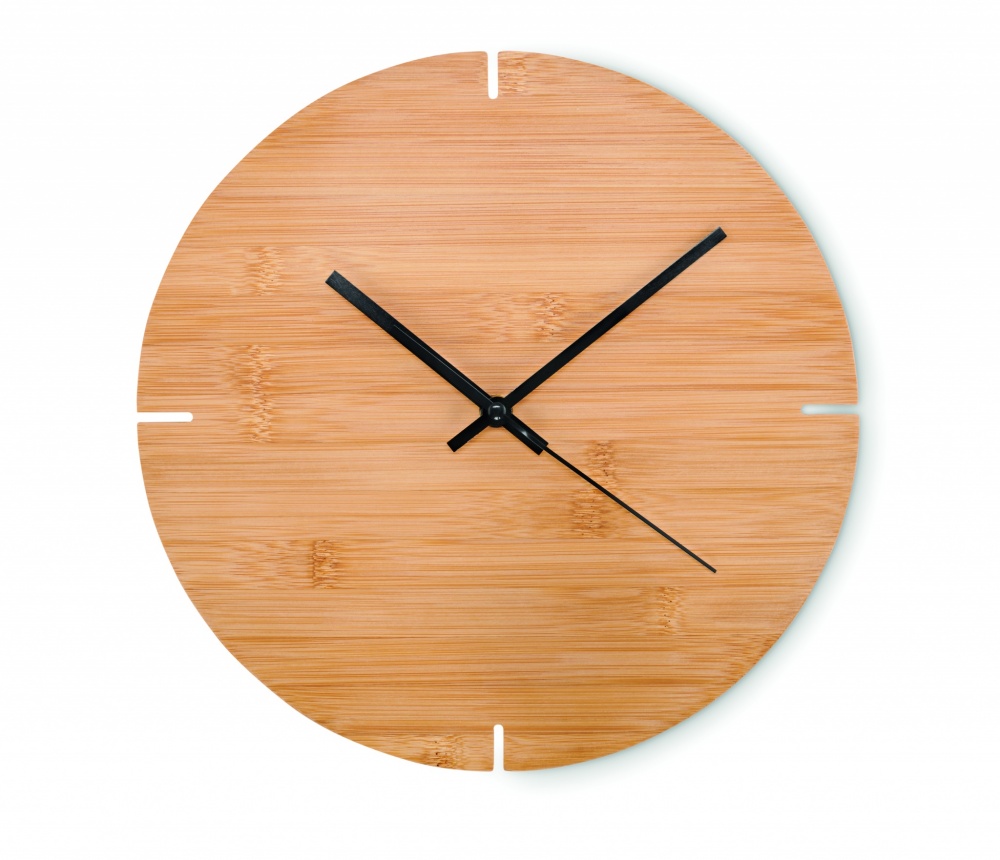 Logotrade promotional product picture of: Round shape bamboo wall clock