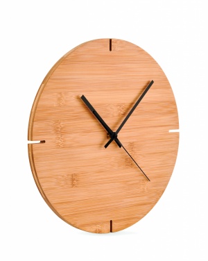 Logotrade business gift image of: Round shape bamboo wall clock