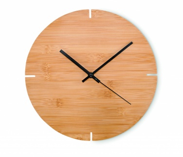 Logotrade promotional gift picture of: Round shape bamboo wall clock