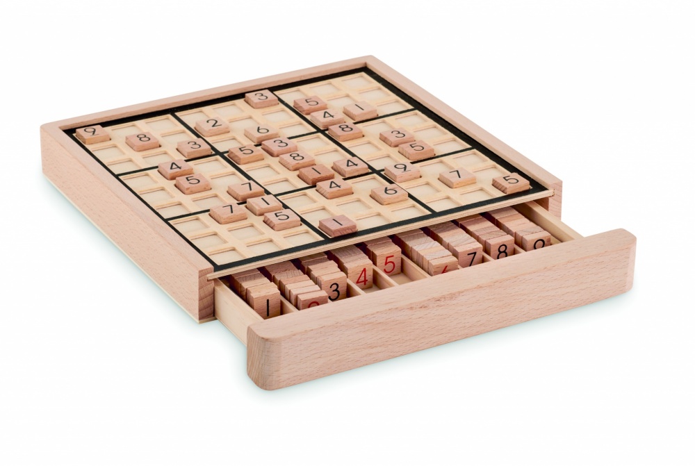 Logo trade promotional products image of: Wooden sudoku board game