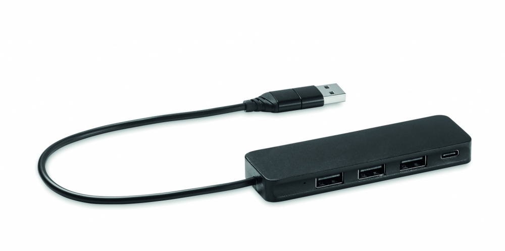 Logotrade advertising products photo of: USB-C 4 port USB hub