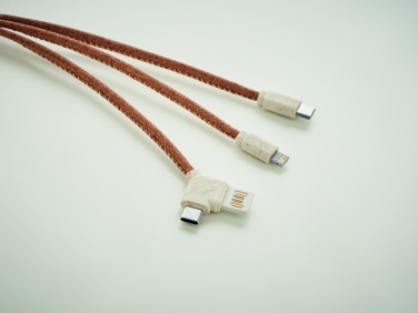 Logotrade promotional product picture of: 3 in 1 charging cable in cork