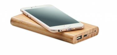 Logo trade advertising products picture of: 6000 mAh Bamboo power bank