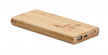 Logo trade promotional giveaway photo of: 6000 mAh Bamboo power bank