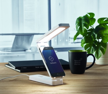 Logo trade business gift photo of: Lamp and wireless charger 10W