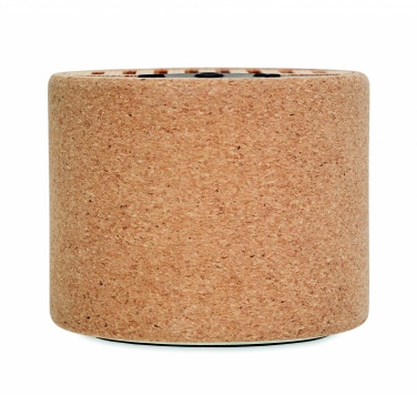 Logotrade advertising products photo of: Round cork wireless speaker