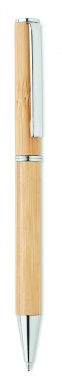 Logo trade promotional item photo of: Bamboo twist type ball pen