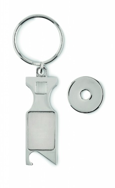 Logo trade corporate gifts image of: Euro Token key ring