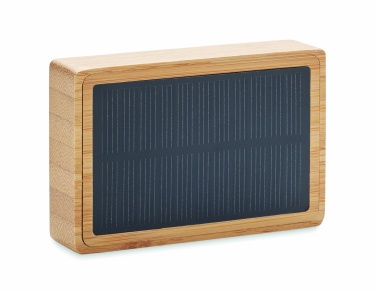 Logotrade promotional giveaway image of: Solar bamboo wireless speaker