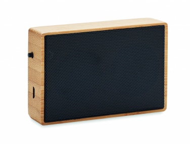 Logo trade promotional giveaways image of: Solar bamboo wireless speaker