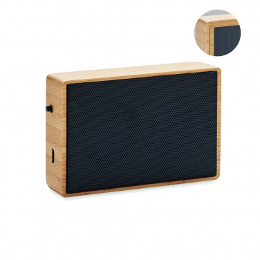 Logotrade corporate gift picture of: Solar bamboo wireless speaker