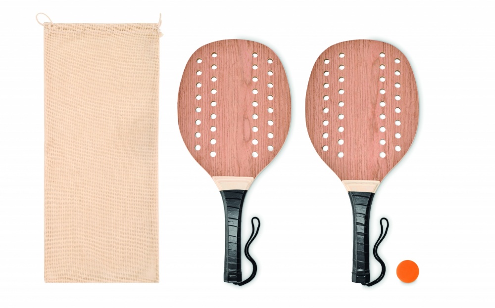 Logo trade advertising product photo of: Rosewood beach tennis set