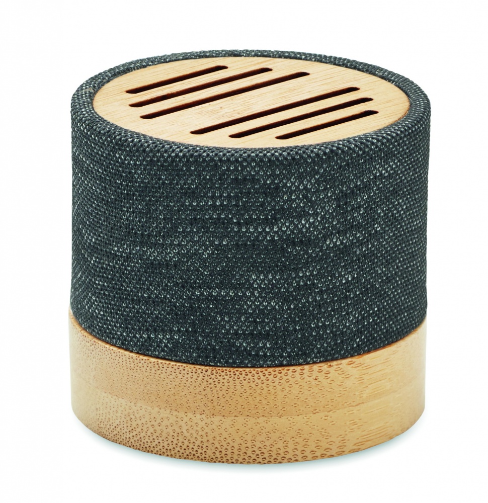 Logo trade corporate gift photo of: Bamboo RPET wireless speaker