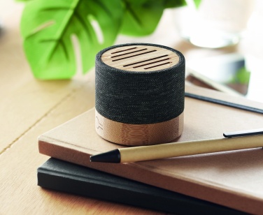 Logo trade advertising product photo of: Bamboo RPET wireless speaker