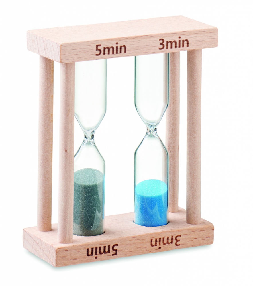 Logotrade advertising product image of: Set of 2 wooden sand timers