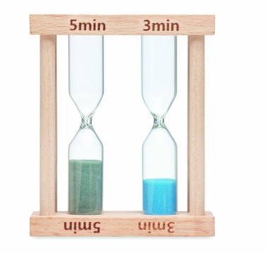 Logotrade corporate gift picture of: Set of 2 wooden sand timers