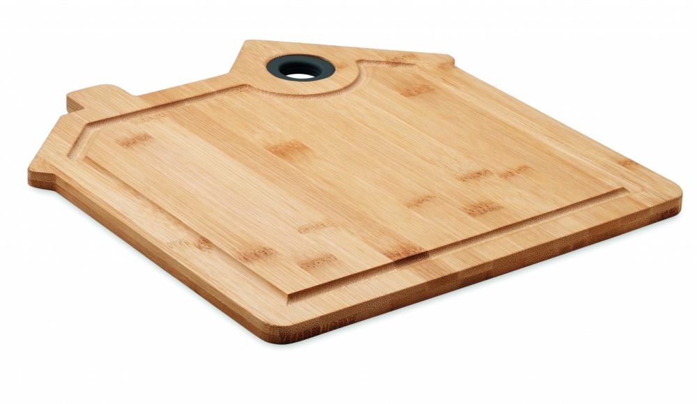 Logo trade promotional giveaways image of: Bamboo house cutting board