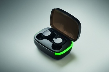 Logo trade promotional merchandise picture of: TWS earbuds with charging case