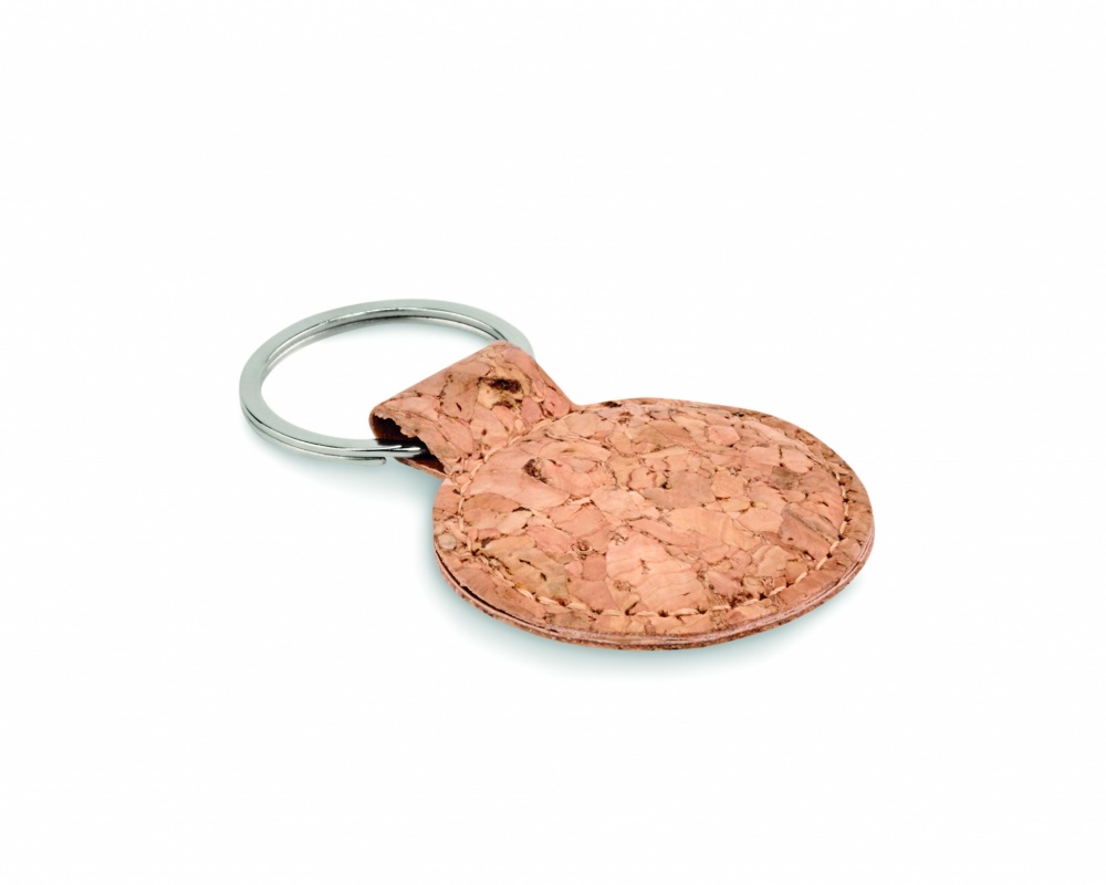 Logotrade promotional merchandise photo of: Round cork key ring Mikkeli