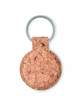 Logotrade promotional giveaway picture of: Round cork key ring Mikkeli