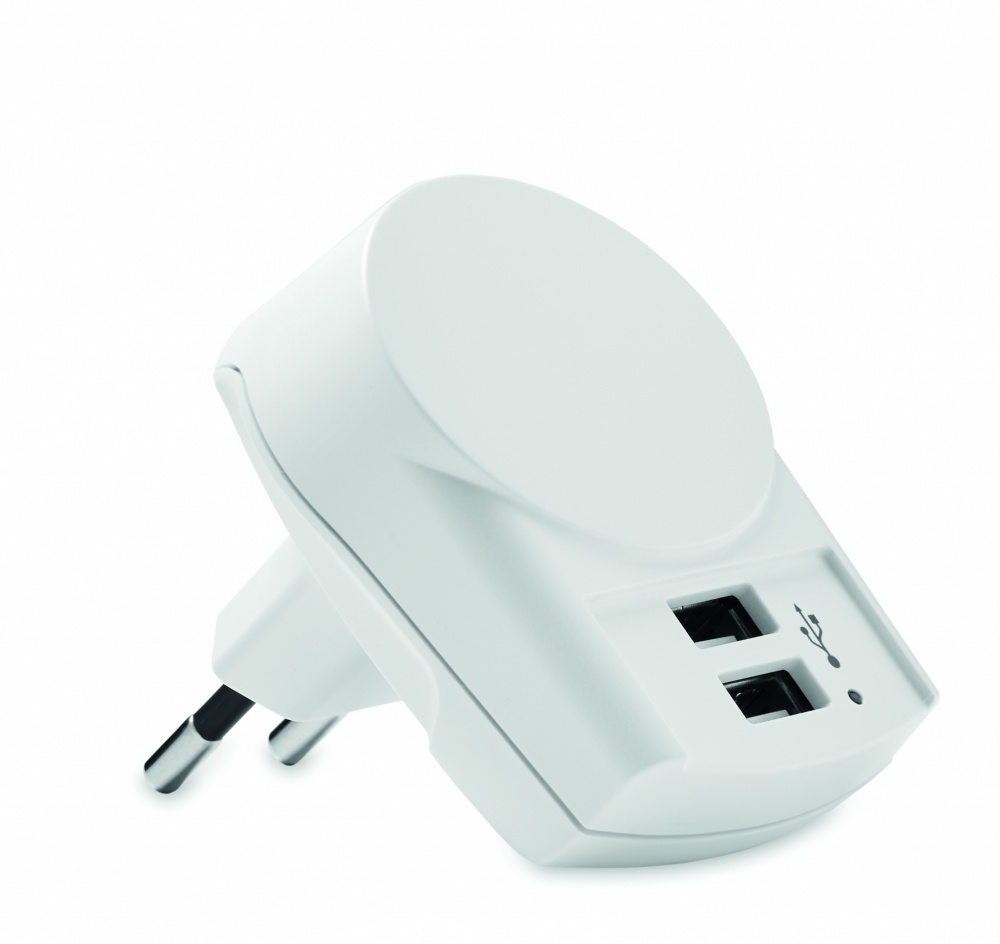 Logo trade corporate gifts picture of: Skross Euro USB Charger (2xA) 12W