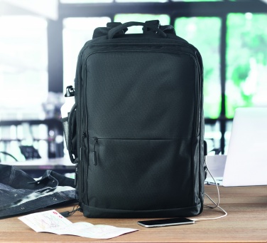 Logo trade business gifts image of: Backpack 600D RPET