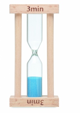 Logo trade corporate gift photo of: Wooden sand timer 3 minutes