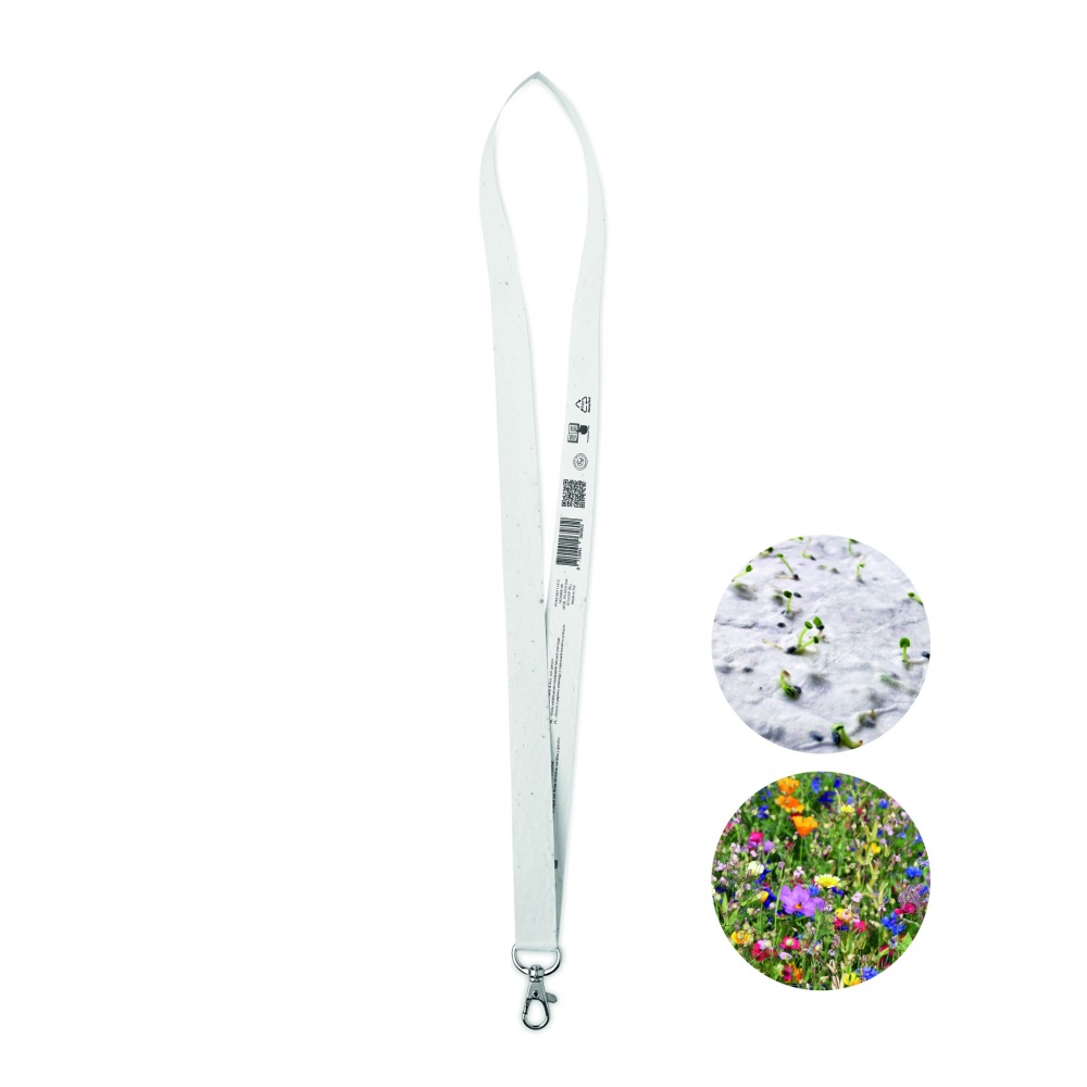 Logotrade promotional merchandise image of: Seed paper lanyard w/hook