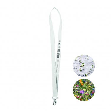 Logo trade promotional giveaways picture of: Seed paper lanyard w/hook