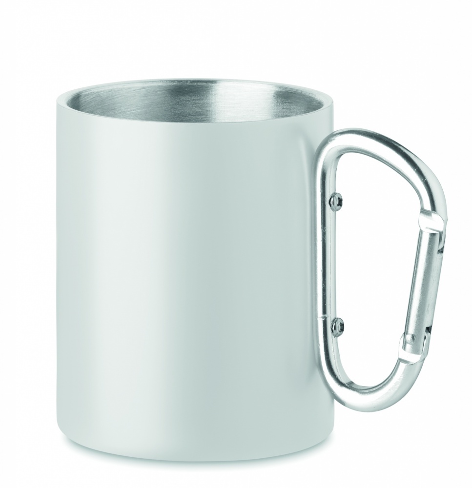 Logo trade promotional giveaway photo of: Metal mug and carabiner handle