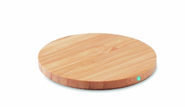 Logo trade promotional items image of: Bamboo wireless charger 15W