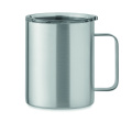 Double wall mug 300 ml, Matt Silver