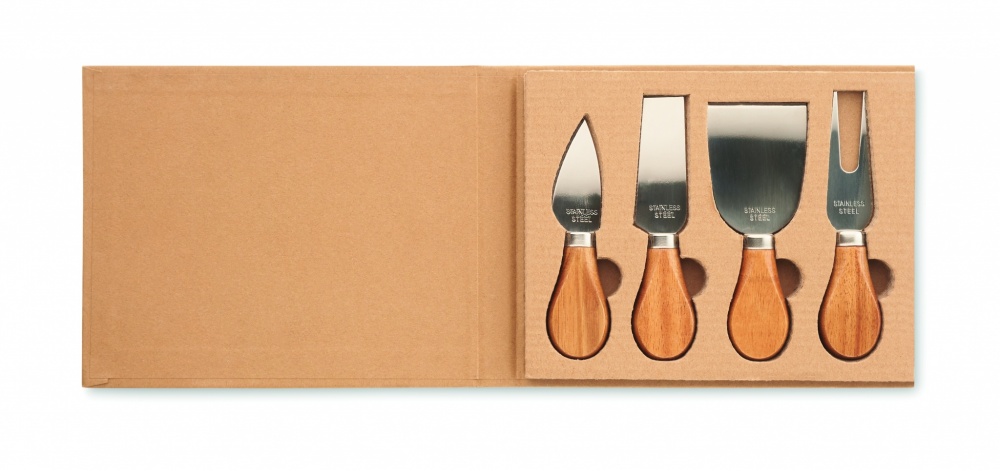 Logotrade business gift image of: Set of 4 cheese knives