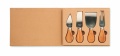 Set of 4 cheese knives, Wood