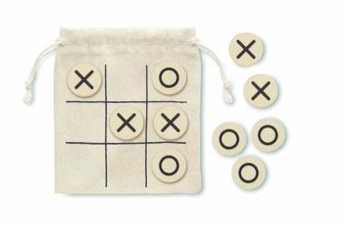 Logo trade promotional giveaways image of: Wooden tic tac toe