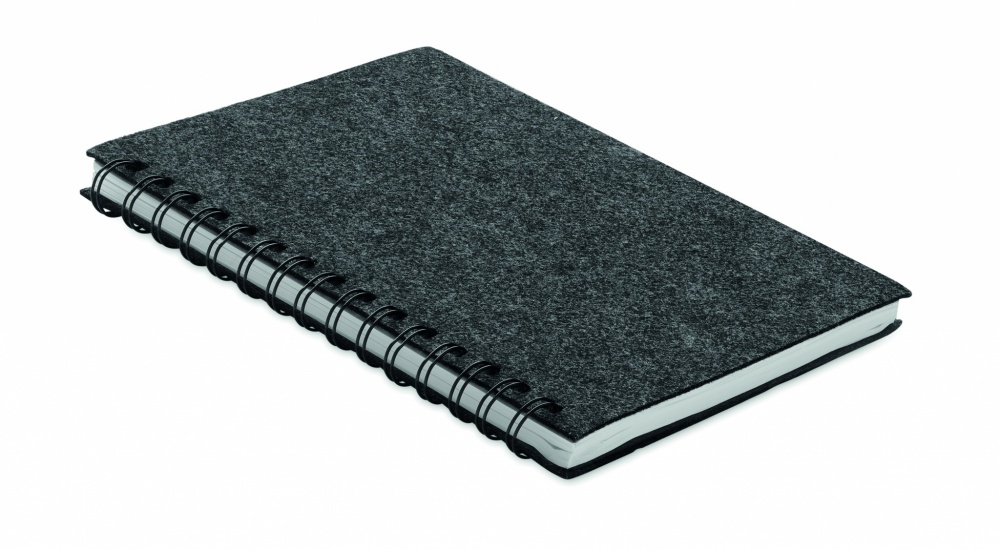 Logotrade promotional gift picture of: A5 RPET felt cover notebook