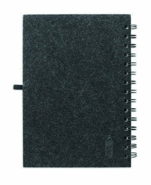 Logo trade promotional products image of: A5 RPET felt cover notebook