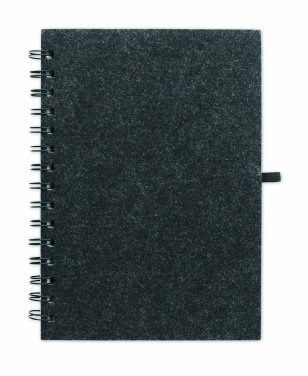 Logo trade promotional giveaways picture of: A5 RPET felt cover notebook