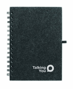 Logotrade corporate gifts photo of: A5 RPET felt cover notebook