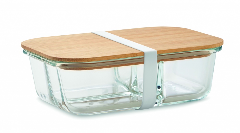 Logo trade corporate gift photo of: Glass lunch box with bamboo lid