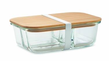 Logotrade promotional merchandise image of: Glass lunch box with bamboo lid