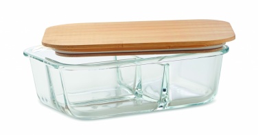 Logotrade promotional giveaway image of: Glass lunch box with bamboo lid