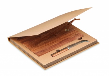 Logo trade business gift photo of: Acacia wood cheese board set Hannover