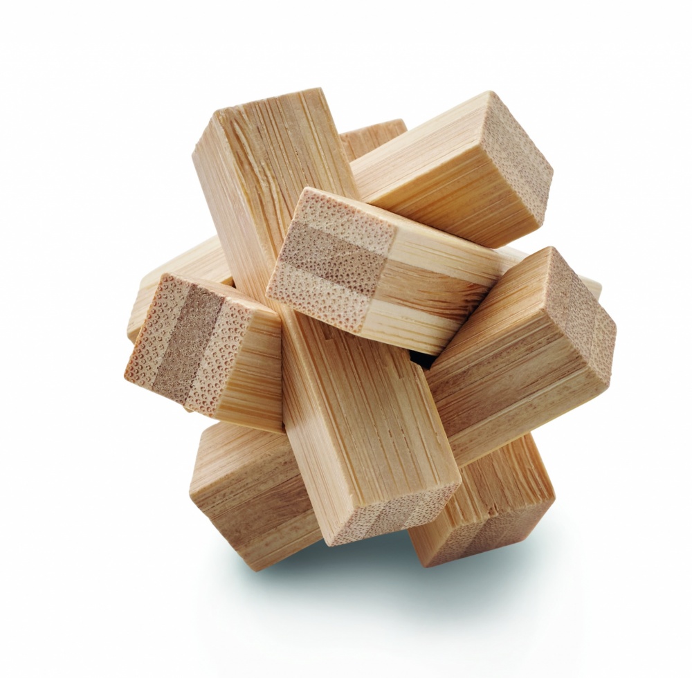 Logo trade promotional merchandise photo of: Bamboo brain teaser star shape