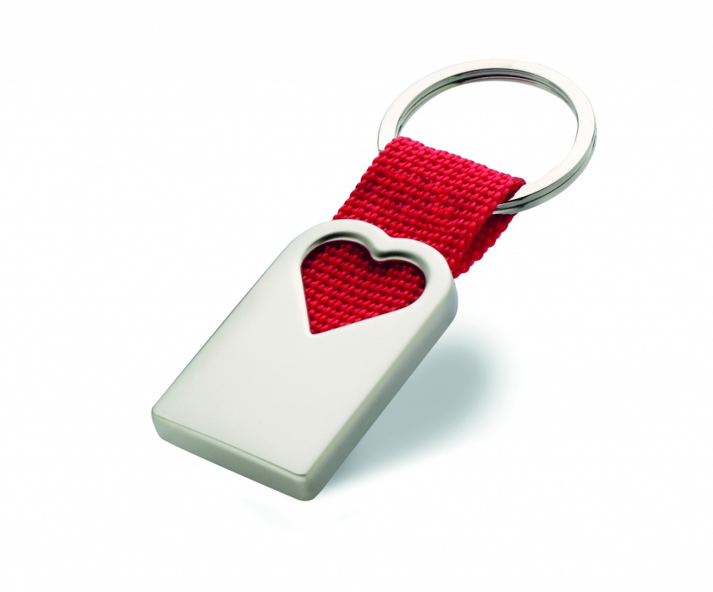 Logotrade promotional giveaway image of: Heart metal key ring Kemi