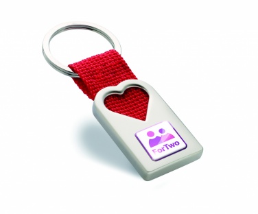 Logotrade advertising product picture of: Heart metal key ring Kemi