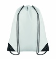 190T Polyester drawstring bag, White