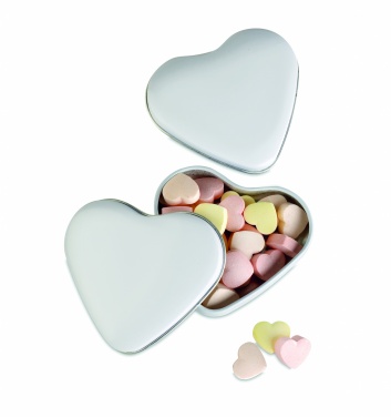 Logotrade promotional giveaway picture of: Heart tin box with candies