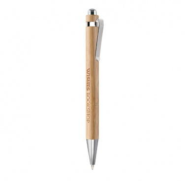 Logo trade advertising products picture of: Bamboo automatic ball pen