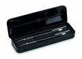 Ball pen set in metal box, Black